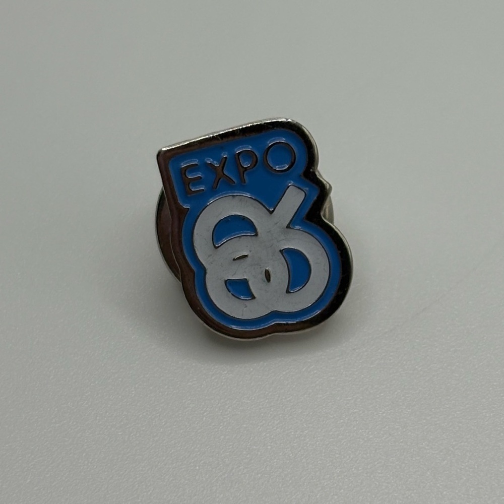 Vintage Expo 86 Vancouver Enamel Lapel Pin Blue World’s Fair Souvenir